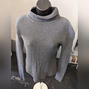 Women's Medium Light Grey Sonoma Long Sleeve Turtleneck